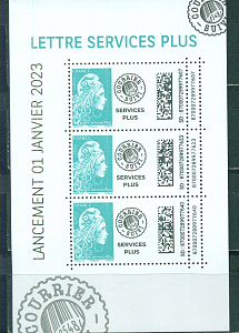 Франция, 2023, Стандарт, Марианна, малый лист 